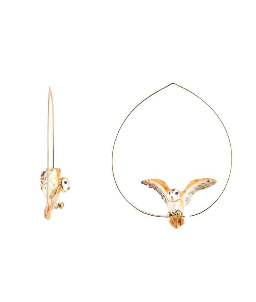 Nach – Круглые серьги ”Сова”