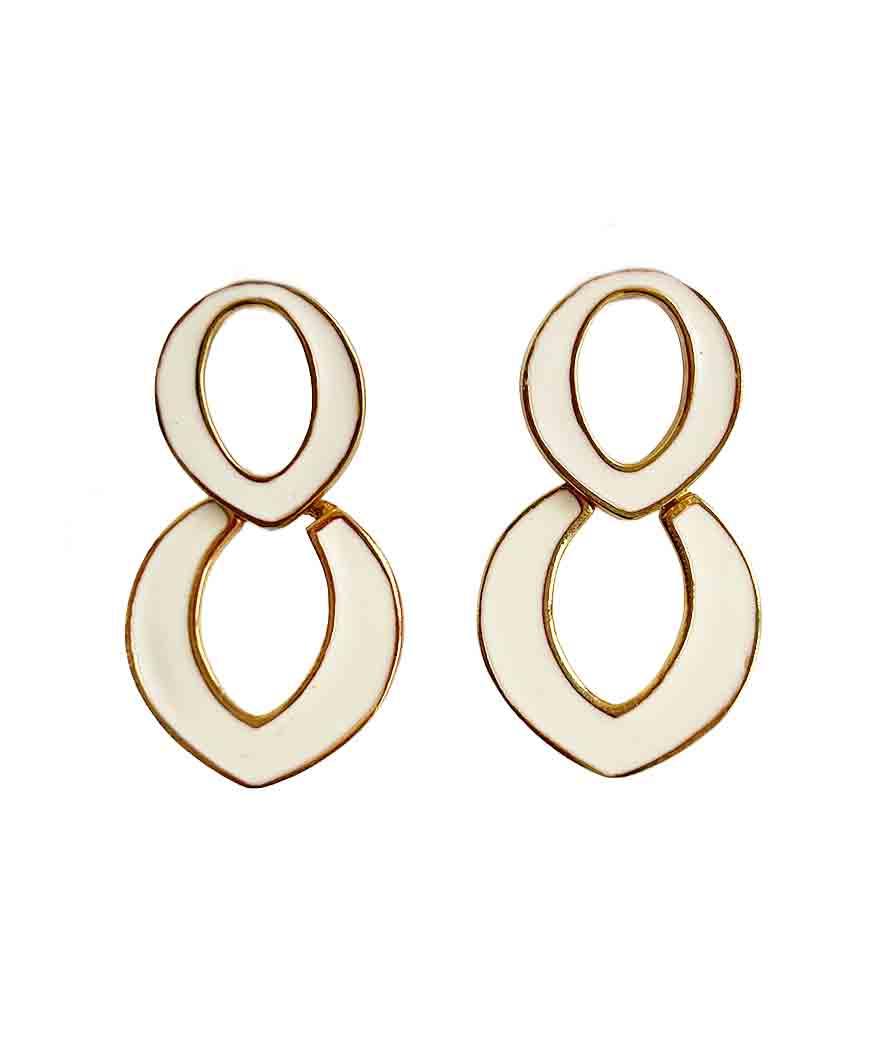 Kenneth Jay Lane – Белые серьги